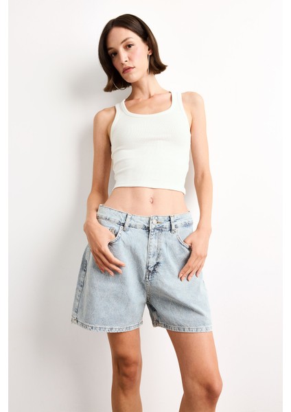 Regular Fit Jean Şort F9554AX25SM modelleri