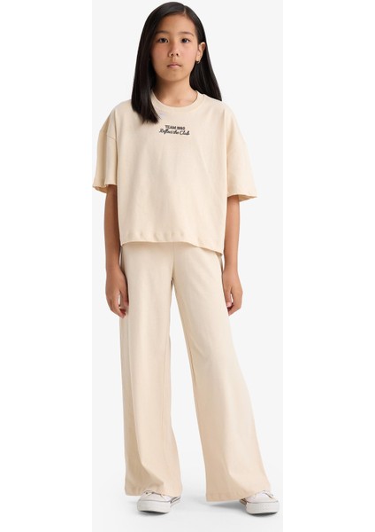 Kız Çocuk 2'li Takım Kısa Kollu Baskılı Tişört Eşofman Altı F5035A825AU modelleri