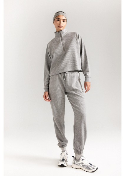 Fit Standart Fit Sporcu Jogger Eşofman Altı Beli Paçası Lastikli D1707AX24AU fiyatları