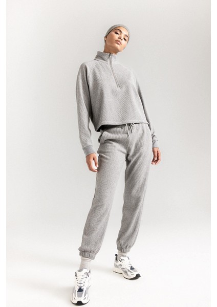 Fit Standart Fit Sporcu Jogger Eşofman Altı Beli Paçası Lastikli D1707AX24AU modelleri