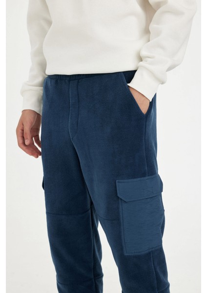 Regular Fit Polar Eşofman Altı Beli Paçası Lastikli Kargo Cepli A7040AX24AU