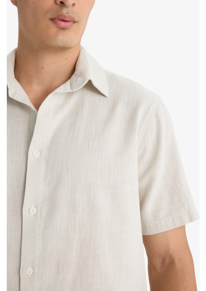 %100 Pamuk Regular Fit Polo Yaka Yazlık Kısa Kollu Gömlek D8613AX25SM indirimleri