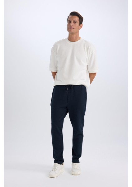 Eşofman Altı Twill Slim Fit Dar Kesim Beli Bağcıklı Cepli Düz Paça D9708AX24AU modelleri