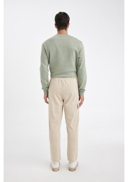 Eşofman Altı Slim Fit Dar Kesim Kargo Cep Düz Paça D6090AX24AU