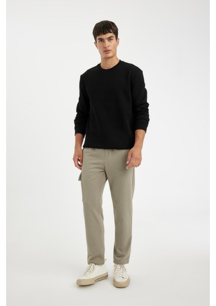 Eşofman Altı Slim Fit Dar Kesim Kargo Cepli Düz Paça D6090AX24AU