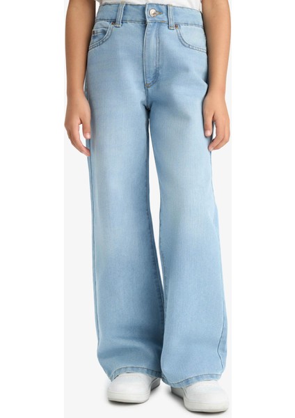 Kız Çocuk Straight Wide Standart Paça Jean Pantolon E7322A825AU fırsatları