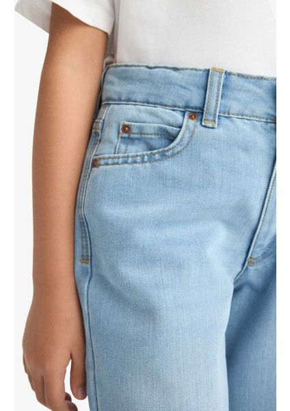 Kız Çocuk Straight Wide Standart Paça Jean Pantolon E7322A825AU indirimleri