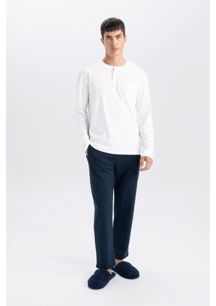 Lacivert Eşofman Altı Slim Fit Dar Kesim Fermuarlı Basic Düz Paça D6091AX24AU