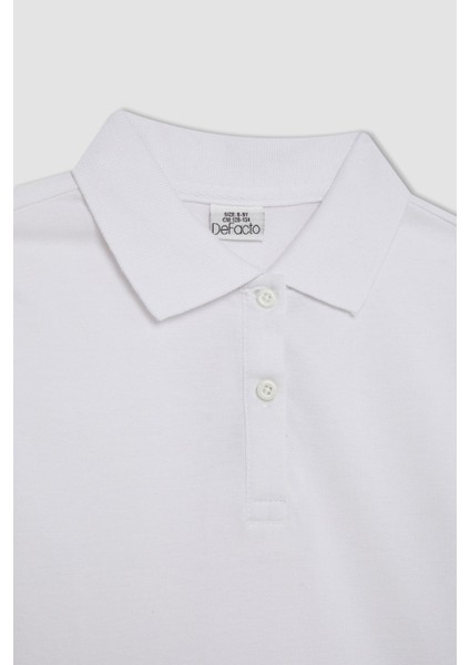 Kız Çocuk Polo Yaka Basic Düz Pike Uzun Kollu Okul Tişörtü J0010A625AU fiyatları