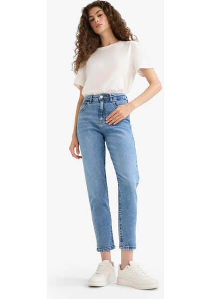 Comfort Mom Yüksek Bel Bilek Boy Jean Yıkamalı Pantolon E9161AX25AU fiyatları