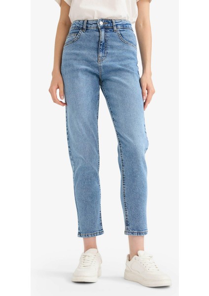 Comfort Mom Yüksek Bel Bilek Boy Jean Yıkamalı Pantolon E9161AX25AU fırsatları
