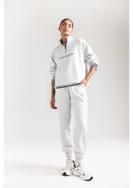 Fit Sporcu Jogger Eşofman Altı Standart Fit Standart Boy Beli Paçası Lastikli Cepli Bağcıklı D1706AX24AU fiyatları