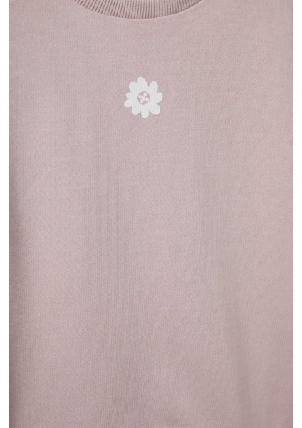 Kız Bebek Bisiklet Yaka Çiçekli Sweatshirt E8351A525AU fiyatları