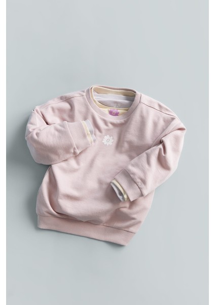 Kız Bebek Bisiklet Yaka Çiçekli Sweatshirt E8351A525AU fırsatları