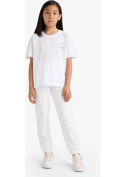Kız Çocuk Beli Lastikli Basic Düz Okul Jogger Eşofman Altı X9036A625AU fırsatları