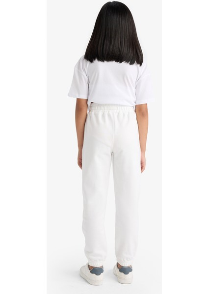 Kız Çocuk Beli Lastikli Basic Düz Okul Jogger Eşofman Altı X9036A625AU