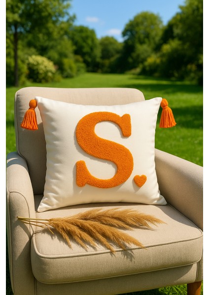 Punch Kırlent Kılıfı Harf Modeli - Saymine