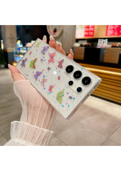 Samsung Galaxy S24 Ultra Kılıf Anti Drop Tpu Telefon Arka Kapak Epoksi Simli -Pembe (Yurt Dışından) indirimleri