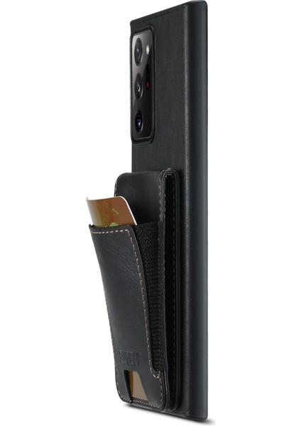 Samsung Galaxy NOTE20 ULTRA/NOTE20 Ultra 5g Kılıf Mumsu Doku Kickstand Telefon Kapağı-Siyah (Yurt Dışından) fırsatları