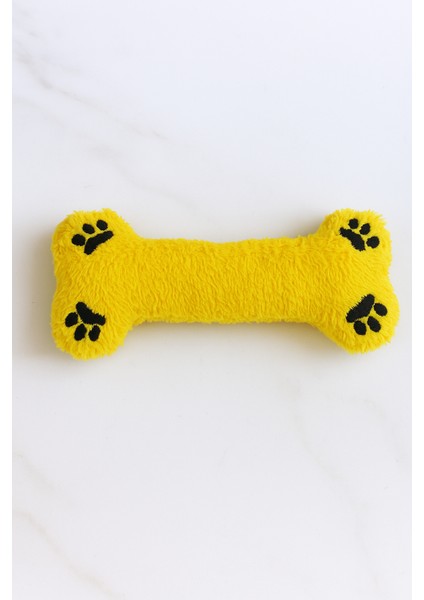 Wellsoft (Peluş) Kemik Şekilli Pati Nakışlı Köpek Oyuncağı
