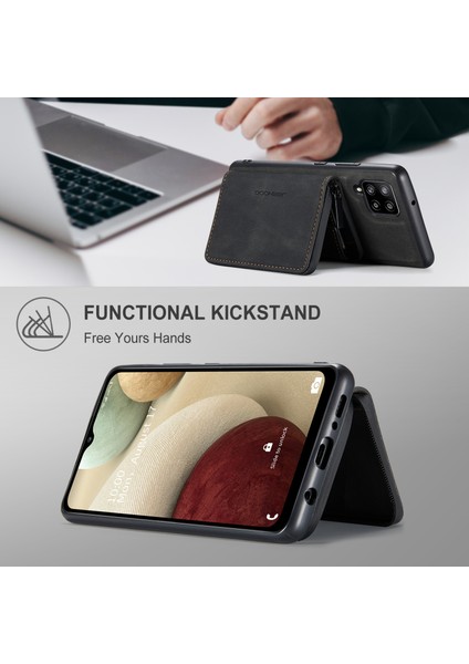 Samsung Galaxy A12-BLACK Için Fermuar Kapatma Cüzdanı ile Manyetik Emilim Etkiye Dayanıklı Çıkarılabilir 2'si Hibrit Kılıf (Yurt Dışından) fiyatları