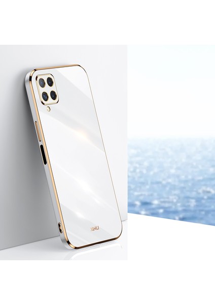 Samsung Galaxy A22 4g (Ab Versiyonu) Için Xinli Telefon Kılıfı, Şok Emici Elektrokaplatma Altın Edge Tpu Koruyucu Kapak-Beyaz (Yurt Dışından) fiyatları