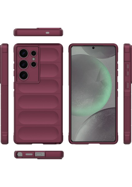 Samsung Galaxy S25 Ultra Kılıf Anti-Drop Yumuşak Tpu Sağlam Telefon Arka Kapak-Şarap Kırmızı (Yurt Dışından) indirimleri