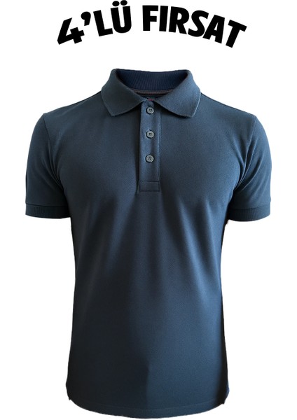 4 Lü Amerikan Polo Tişört