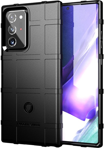Samsung Galaxy NOTE20 ULTRA/NOTE20 Ultra 5g-Black Için Sağlam Kalkan Square Grid Doku Tpu Kasa Aksesuarı (Yurt Dışından)