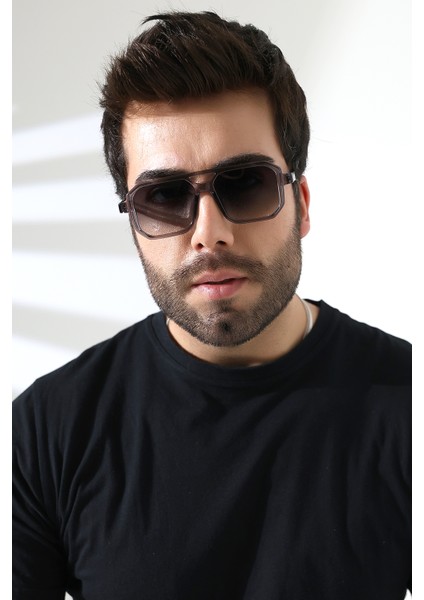 Unisex Füme Retro UV400 Güneş Gözlüğü 23001-1 C5