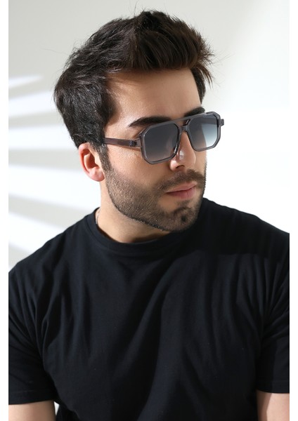 Unisex Füme Retro UV400 Güneş Gözlüğü 23001-1 C5 modelleri