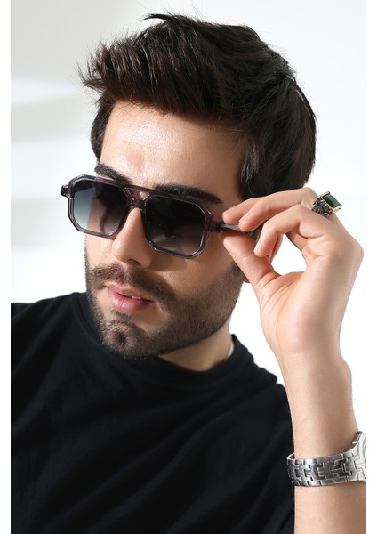 Unisex Füme Retro UV400 Güneş Gözlüğü 23001-1 C5 fırsatları