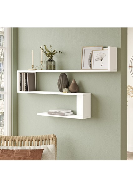 Wall R10 Modern Duvar Rafı Kitaplık WAL10-W fiyatları