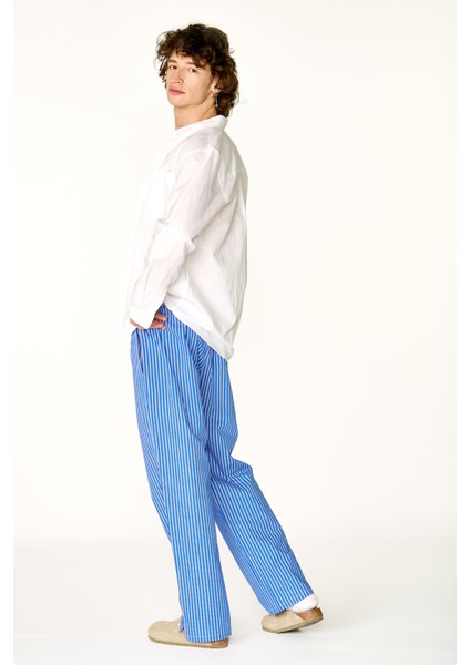 Lacivert Çizgili Pantolon modelleri