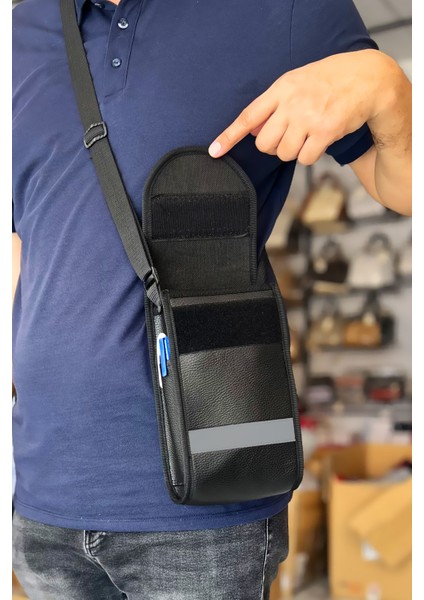 2 Adet Pos Cihazı Çantası Yazar Kasa Taşıma Çantası Suni Deri Su Geçirmez fırsatları