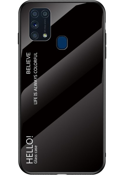 Samsung Galaxy M31-BLACK Için Gradyan Renk Temperli Cam+Pc+Tpu Hibrit Kasa (Yurt Dışından) fiyatları