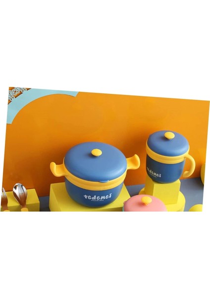 Paslanmaz Çelik Sızdırmaz Çatal ve Kaşıklı Saklama Kabı Beslenme Kabı 260-500 ml Mavi Ithal Ürün fiyatları