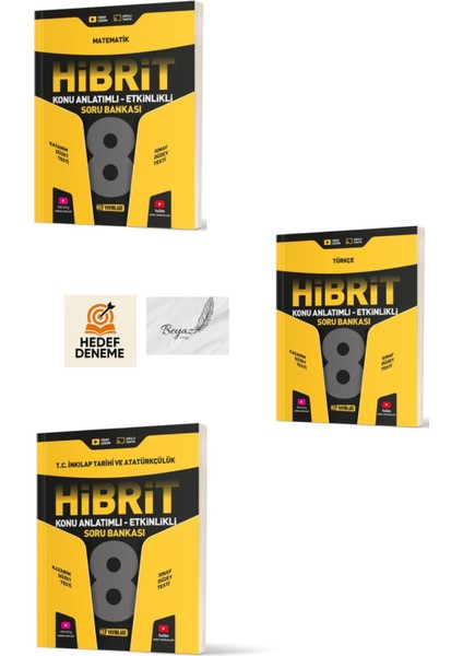 Hız 8.sınıf Hibrit Matematik Türkçe Inkılap Tarihi ve Atatürkçülük Konu Anlatımlı Soru Bankası Hedef Deneme