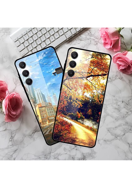 Samsung Galaxy A25 5G(GLOBAL)(161,0 x 76,5 x 8,3mm) Kılıf Desenli Temperli Cam + Tpu + Pc Telefon Kapağı-Buz ve Ateş Gitar (Yurt Dışından) modelleri