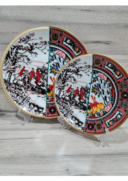 12 Parça 6 Kişilik Porselen Pasta ve Servis Tabağı Seti Martin Serisi