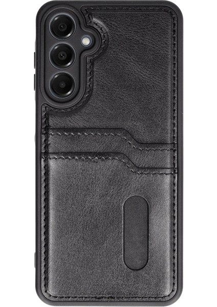 Samsung Galaxy S24 Fe Kılıf Kartlıklı Slots Pu Deri Sara Kapak