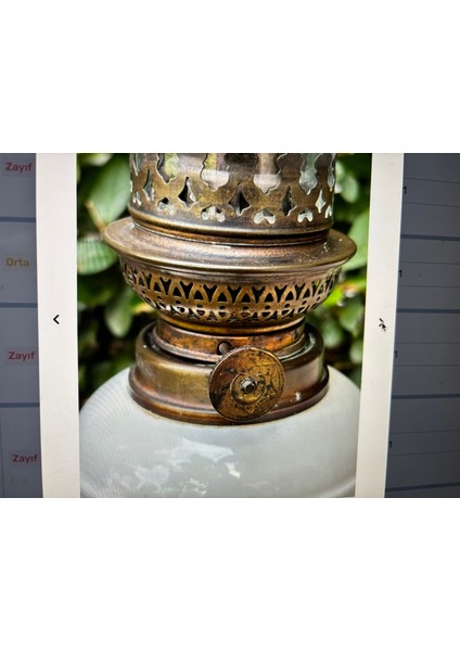 Antika Fransız Porselen Gaz Lambası 47 cm Boyunda fiyatları