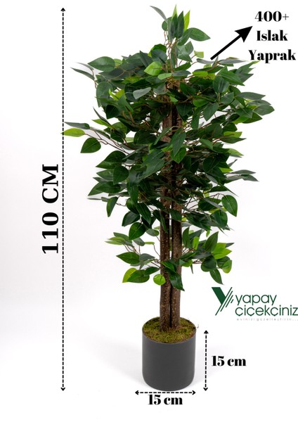 Dekoratif 3’lü Set: 100 CM Yapay Benjamin Ağacı + Şoklanmış Okaliptus Demeti + Yapay Limon – Ev & Ofis Doğal Dekorasyon fırsatları