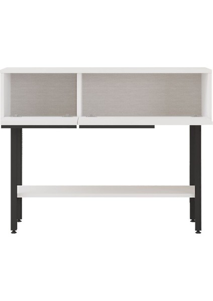 Bohem Dresuar 100CM Aynalı Kapaklı Metal Ayaklı Beyaz BOH12-W fırsatları