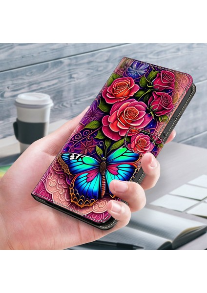 Samsung Galaxy A15 4g/5g Kılıf Pu Deri Manyetik Toka Standı Fonksiyonlu Telefon Kapak Desen Baskılı-Renkli (Yurt Dışından) fırsatları