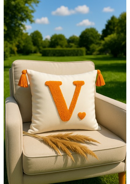 Punch Kırlent Kılıfı Harf Modeli - Saymine