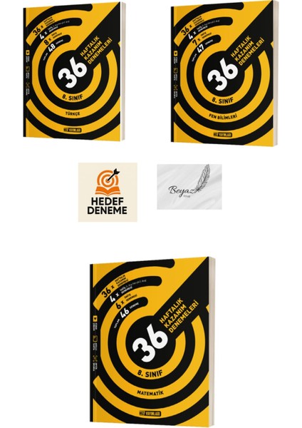Hız 8.sınıf 36 Haftalık Türkçe Fen Bilimleri Matematik Denemeleri Hedef Deneme