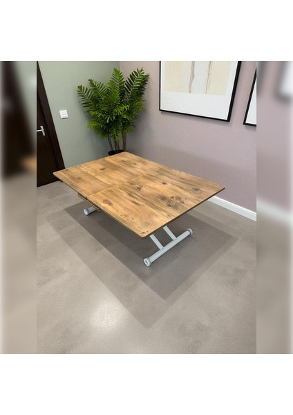 Ortadan Açılır Akıllı Masa Mdf Tabla Beyaz Ayaklı fiyatları