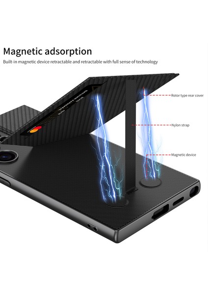 Samsung Galaxy S24 Ultra Telefon Kılıfı Için Dönebilen Kart Tutucu Kickstand Pc+Pu Mobil Kılıf-Titanyum Gri (Yurt Dışından) fiyatları