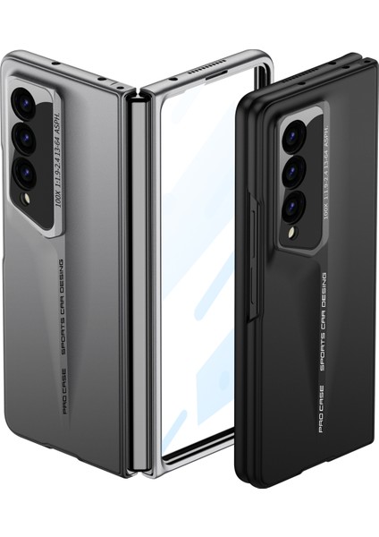Samsung Galaxy Z Fold4 5g Darbeye Dayanıklı Kılıf Temperli Cam Filmi + Sert Pc Telefon Kapağı-Siyah (Yurt Dışından) indirimleri